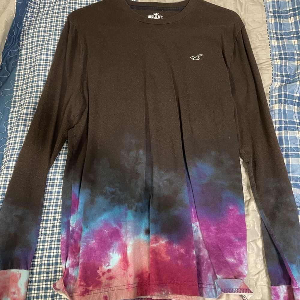 Mens hollister tie dye bottom print shirt medium